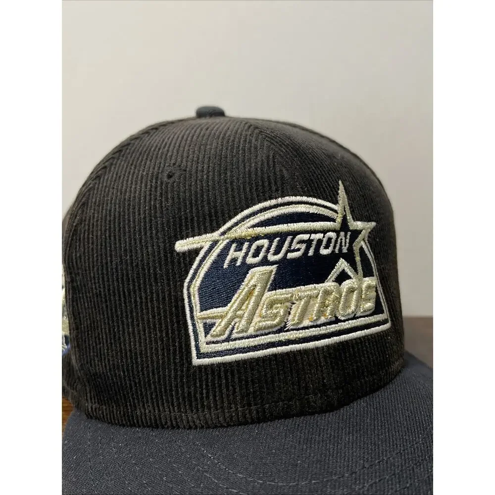 VTG Y2K HOUSTON ASTROS New Era 59FIFTY Corduroy 35th Anniversary Hat Sz 7 3/8‎